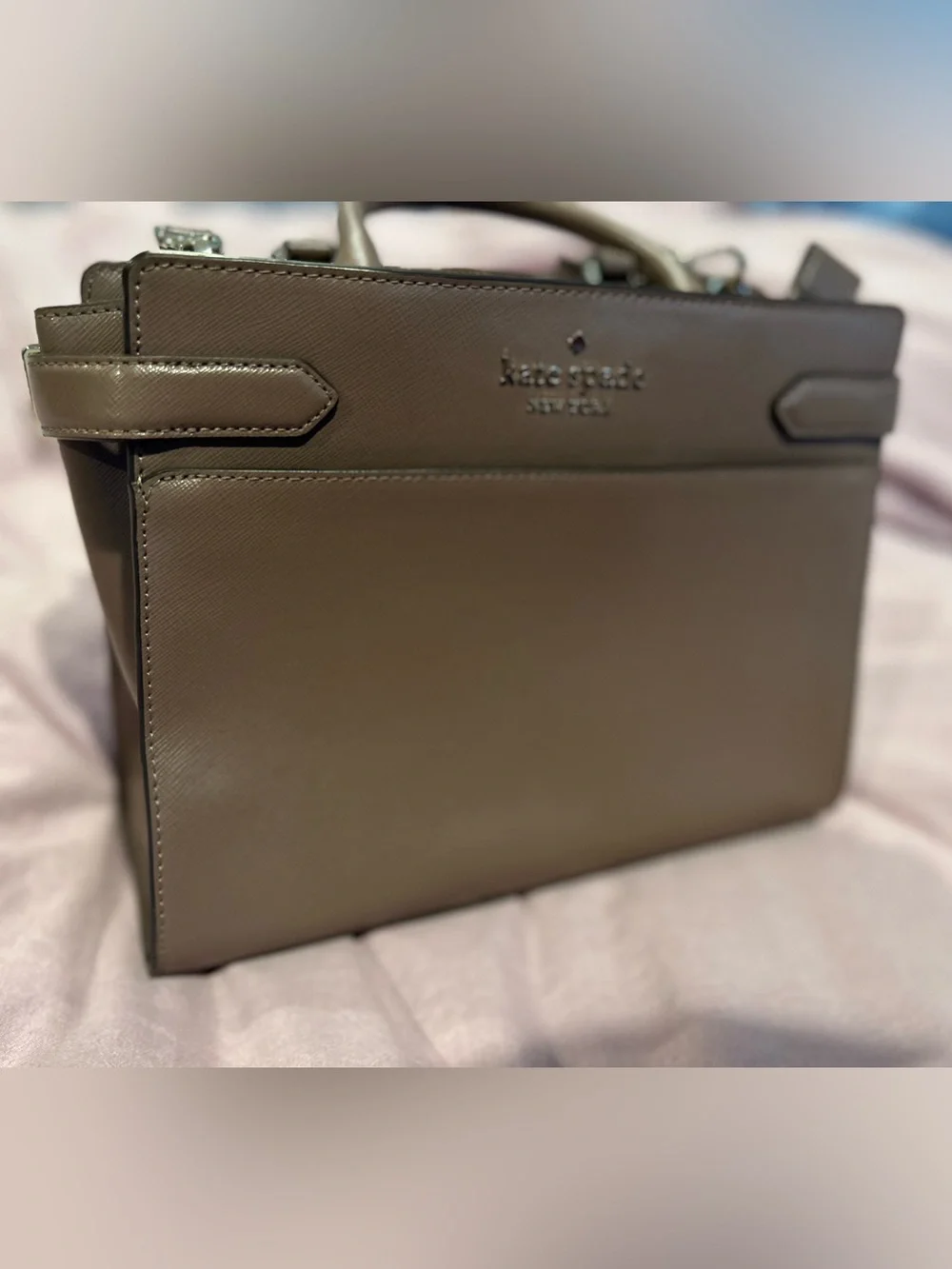 kate spade Mauve Leather Top-Handle and Crossbody Satchel NWOT